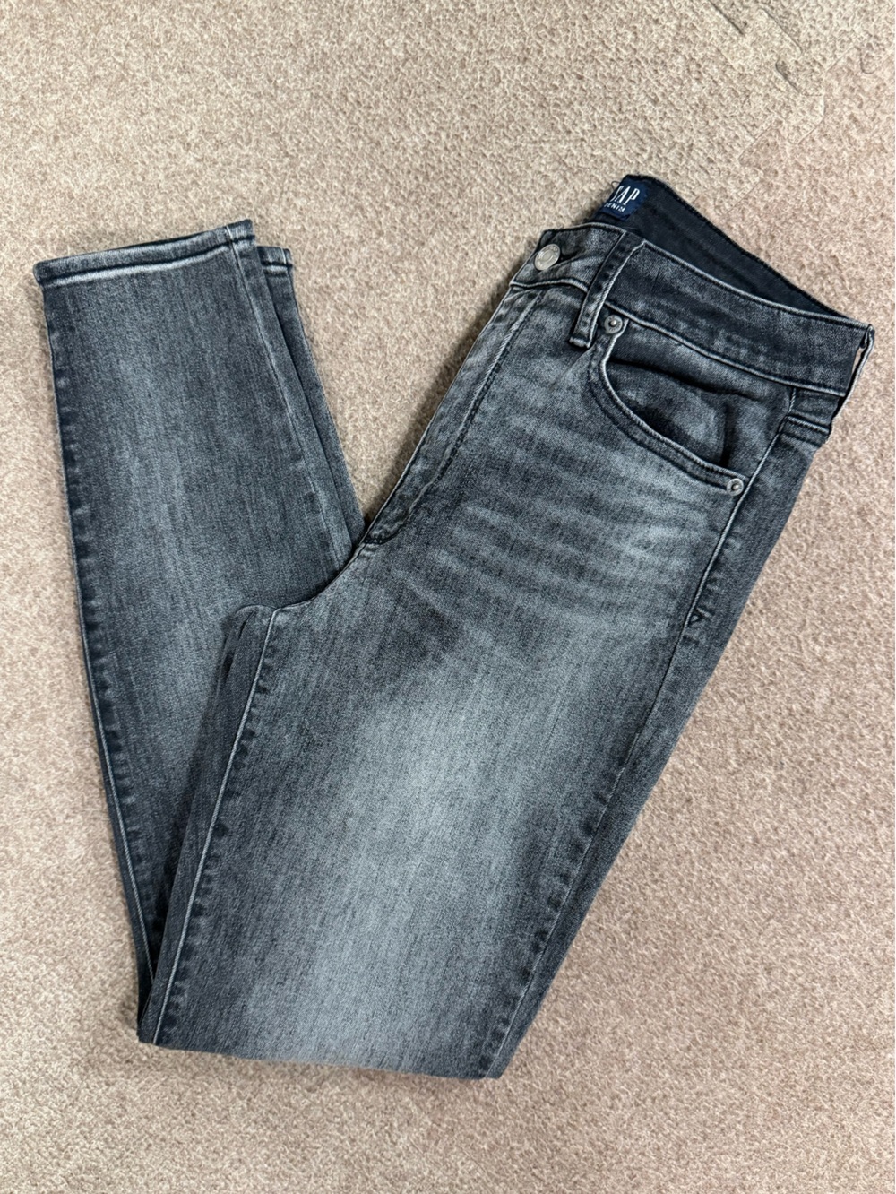 Gap Black Acid Wash Curvy Skinny Jeans